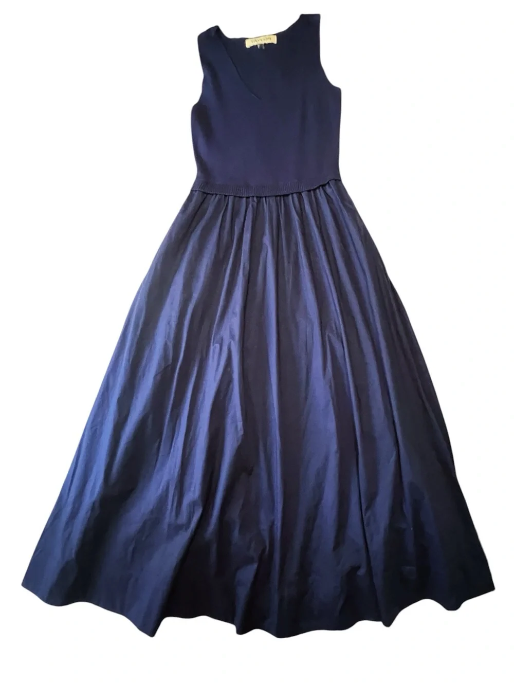 Taylor Navy Sleeveless V-Neck Maxi Dress S - Picture 10 of 10